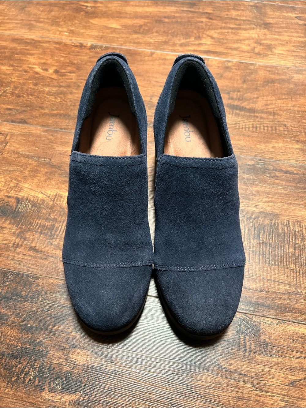 Jambu vaughn Slip-On Shoes Navy Blue Suede Womens 7M VGU